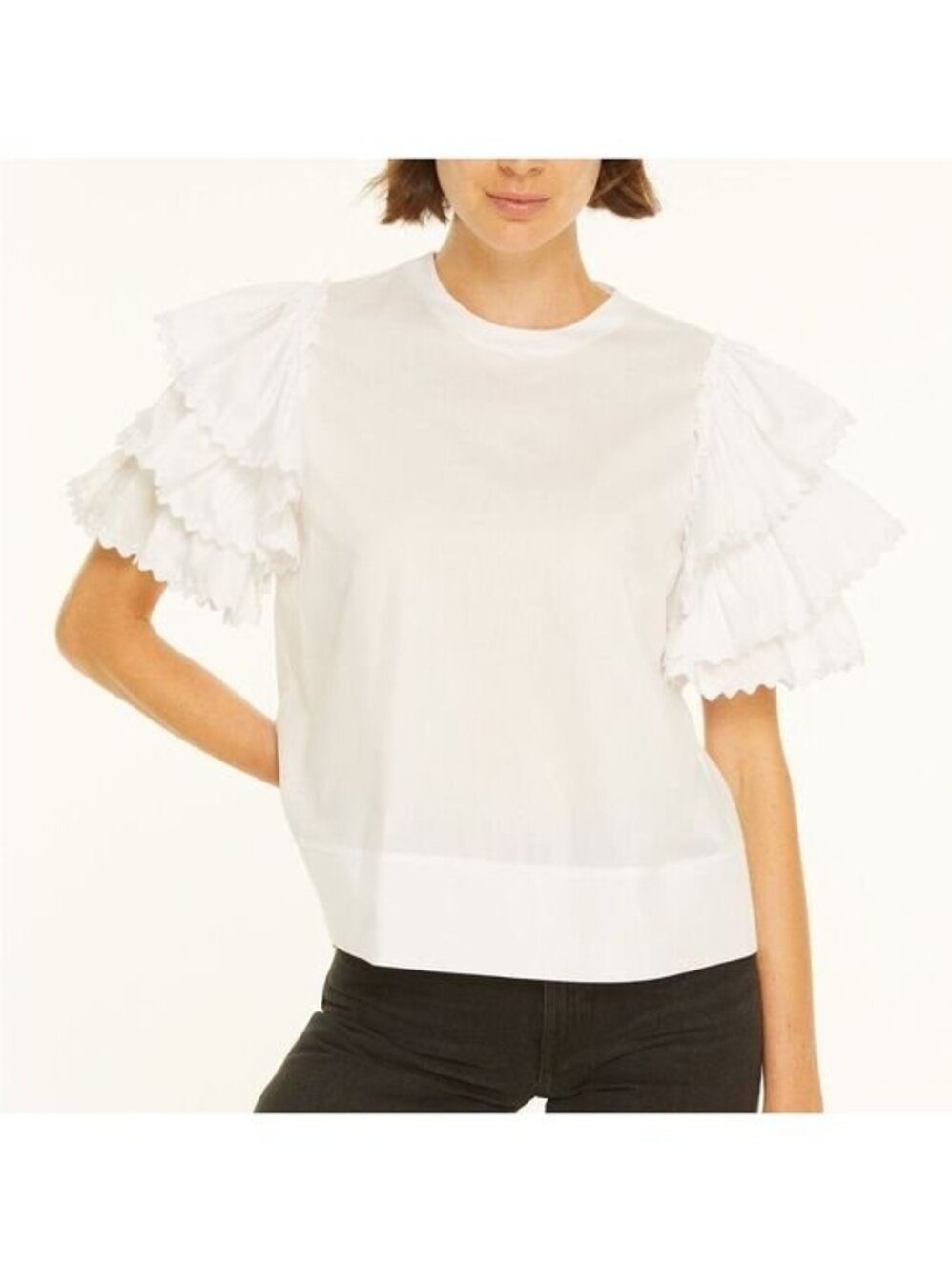 NWT Harshman Juliette Blouse in White Size Small & XS 100% Cotton